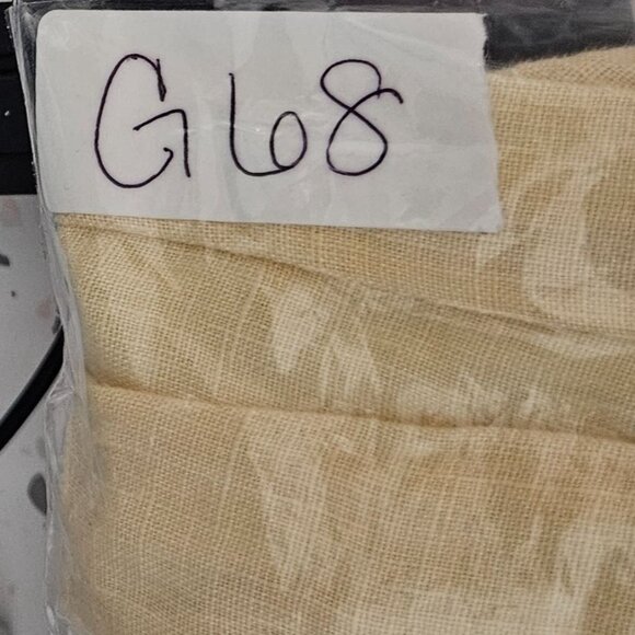 Anthropologie Hei Hei Linen-Blend Wide-Leg Pants Yellow Floral Accents 27 Lace - Picture 10 of 10